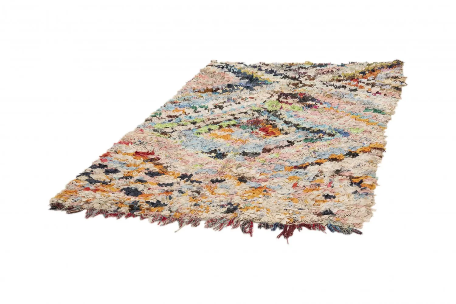 Marokkansk berber tæppe Boucherouite 210 x 160 cm
