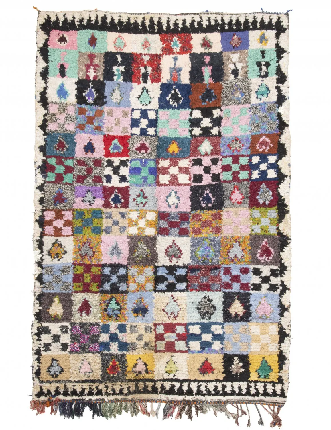 Marokkansk berber tæppe Boucherouite 250 x 165 cm