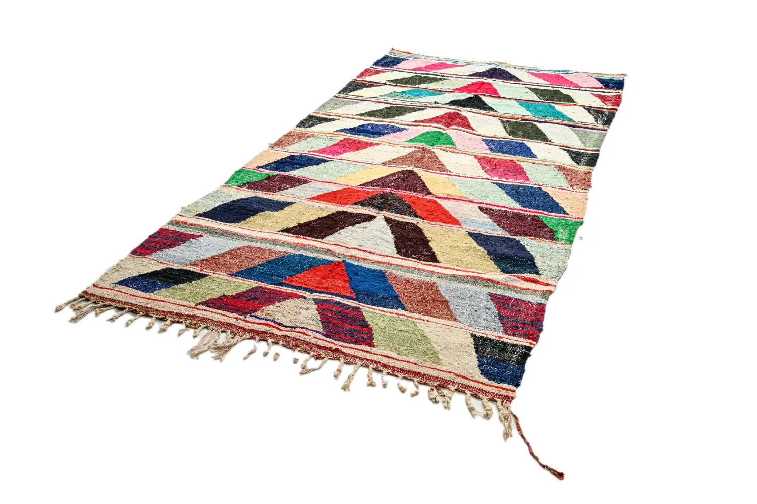 Marokkansk berber tæppe Boucherouite 145 x 280 cm