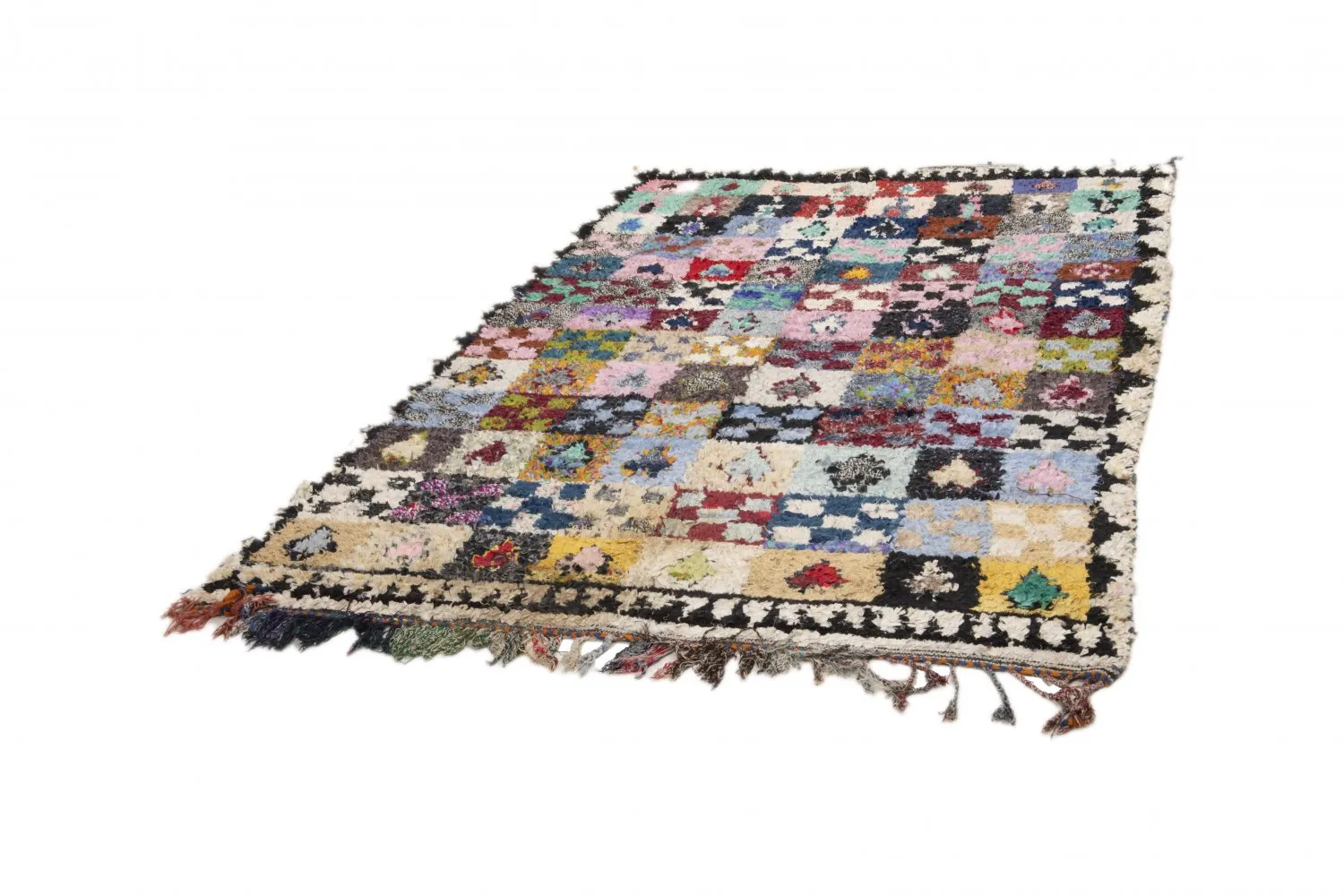 Marokkansk berber tæppe Boucherouite 250 x 165 cm
