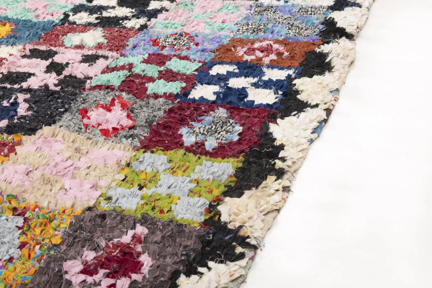 Marokkansk berber tæppe Boucherouite 250 x 165 cm
