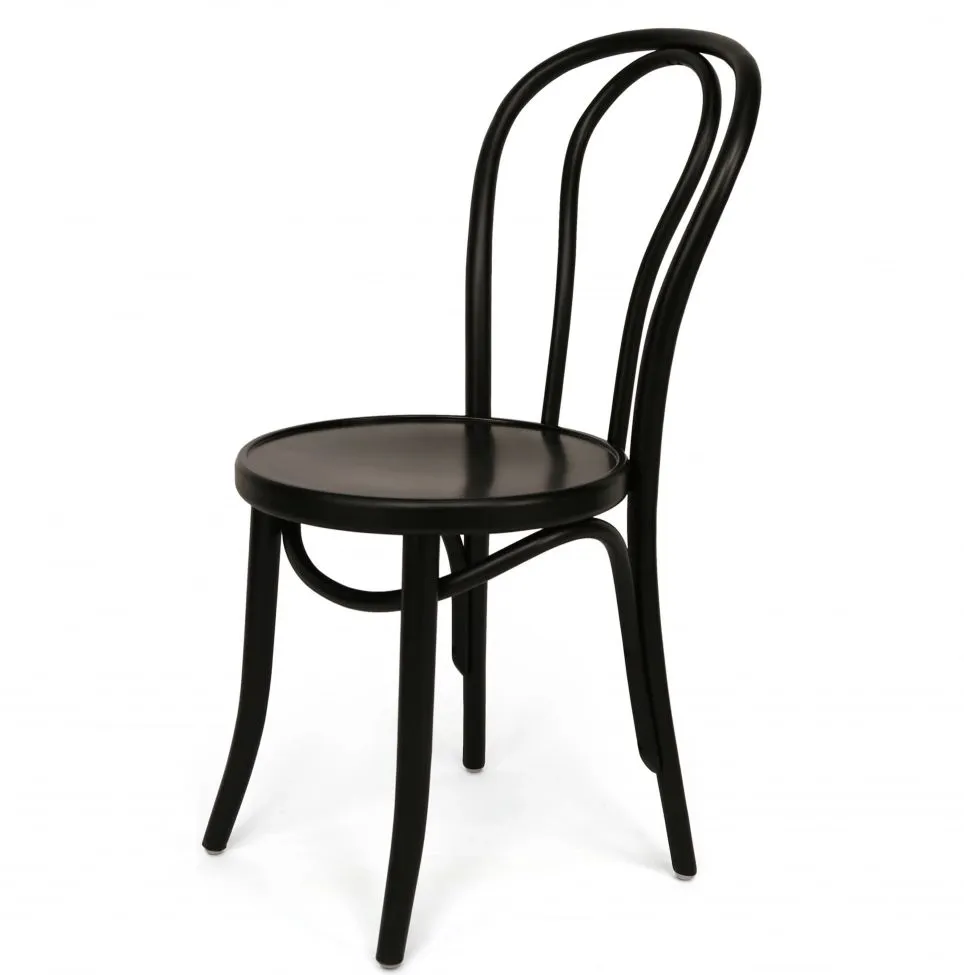 Stol - Bistro (træ/sort) - 2 stk
