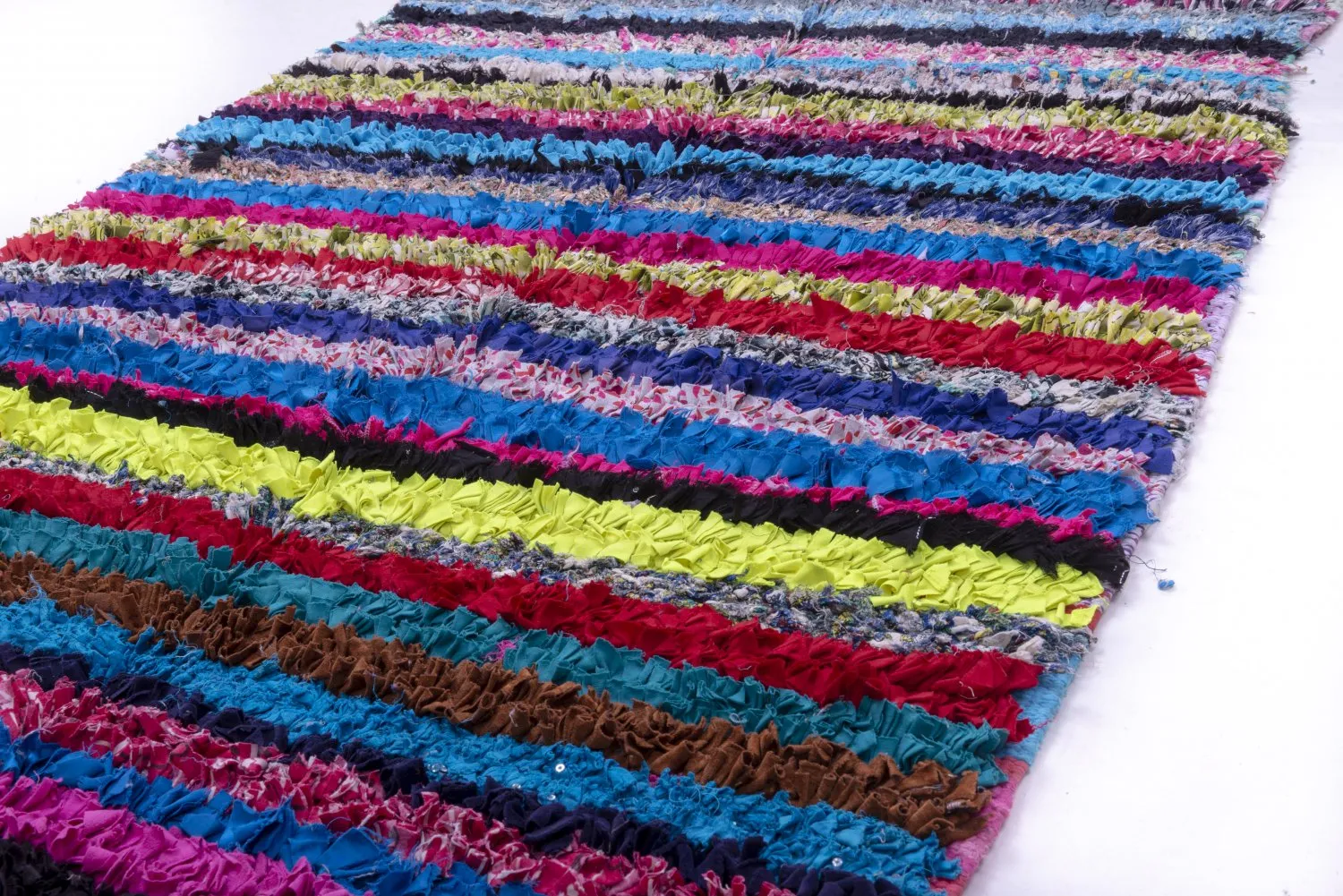 Marokkansk berber tæppe Boucherouite 210 x 115 cm