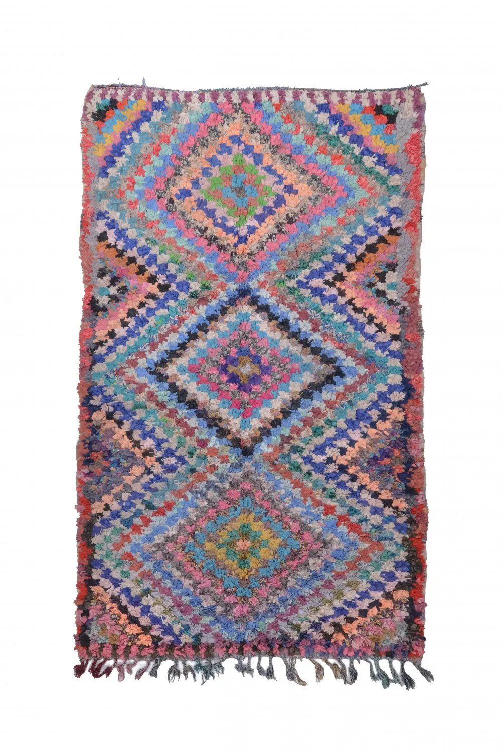 Marokkansk berber tæppe Boucherouite 230 x 135 cm