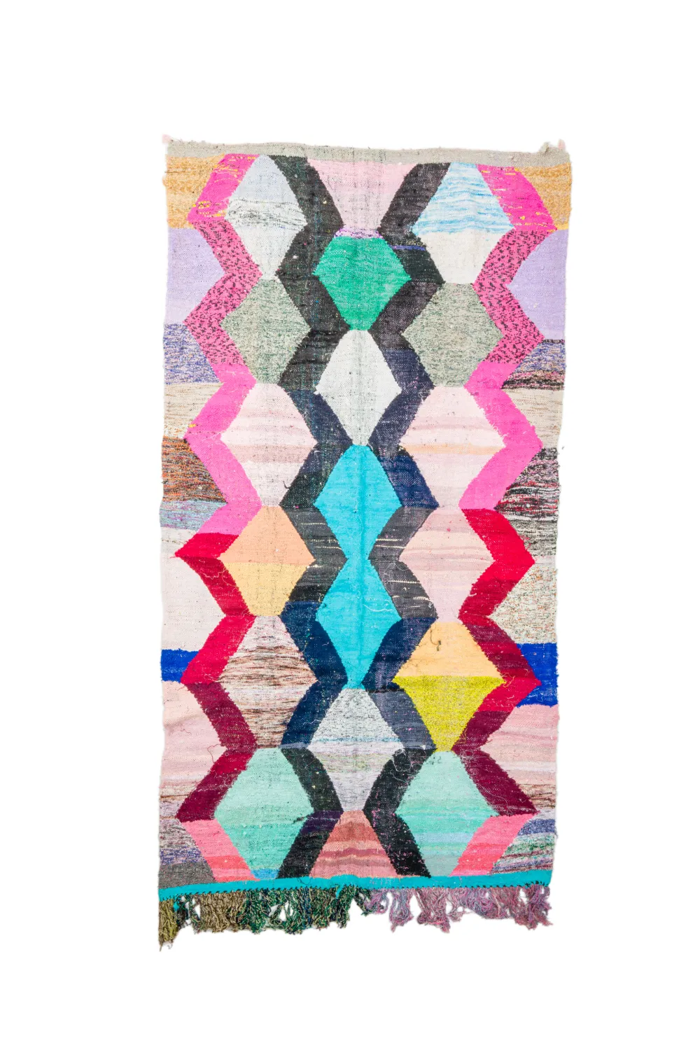 Marokkansk berber tæppe Boucherouite 140 x 260 cm