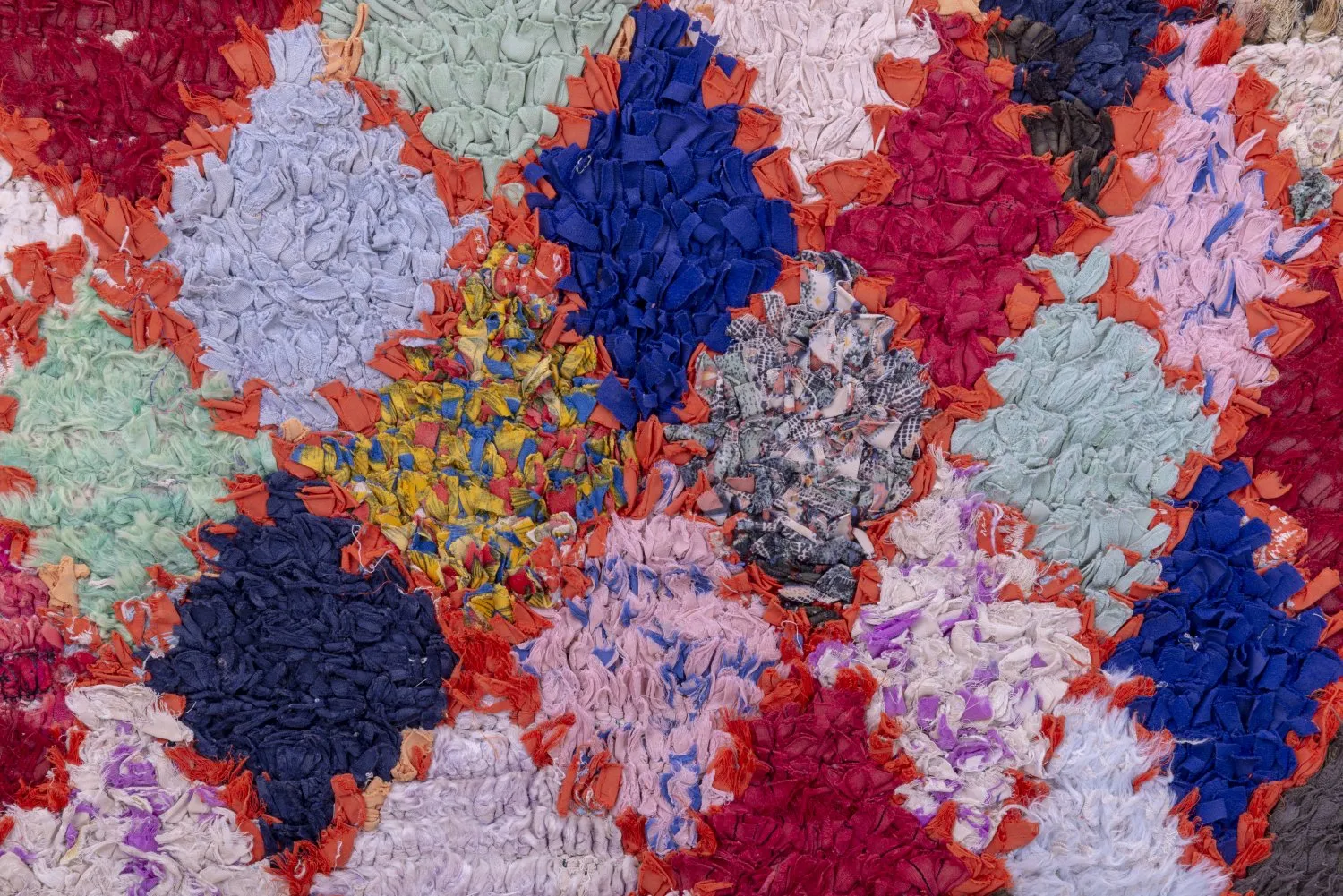 Marokkansk berber tæppe Boucherouite 245 x 105 cm