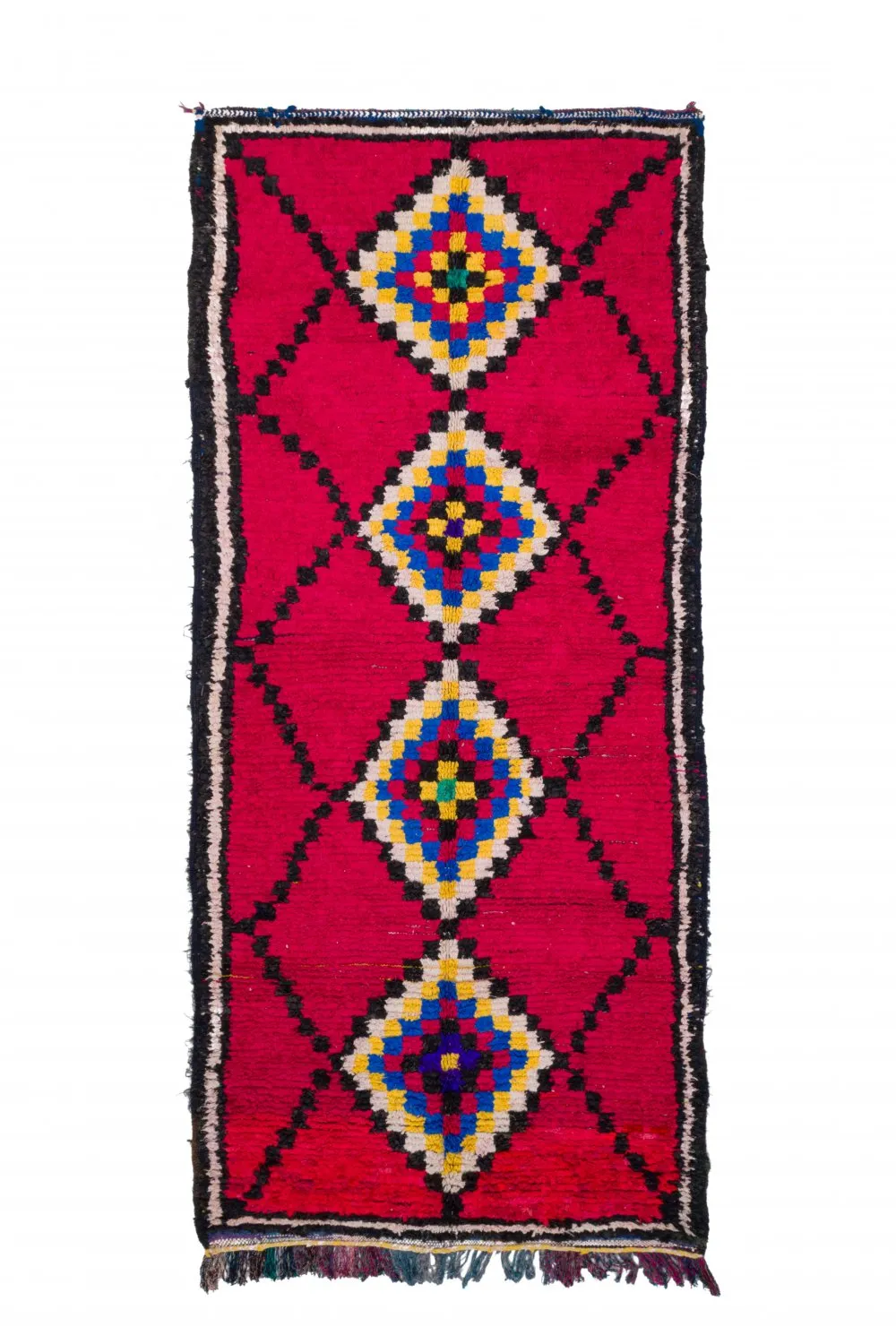 Marokkansk berber tæppe Boucherouite 310 x 145 cm