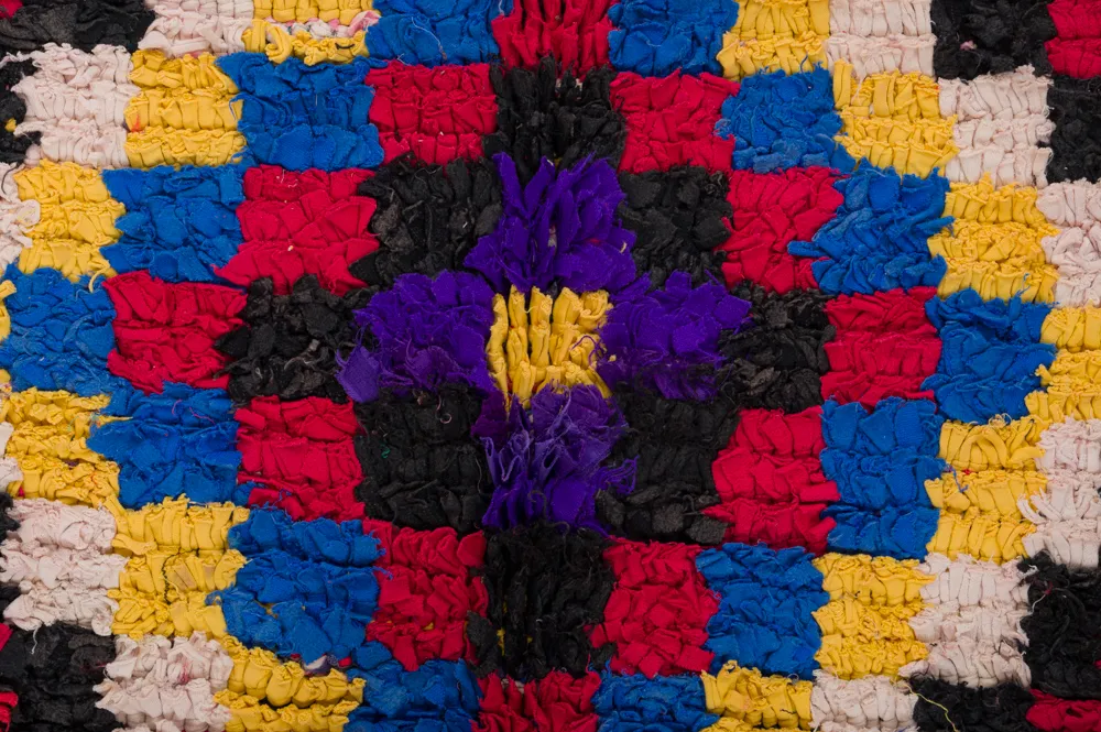 Marokkansk berber tæppe Boucherouite 310 x 145 cm