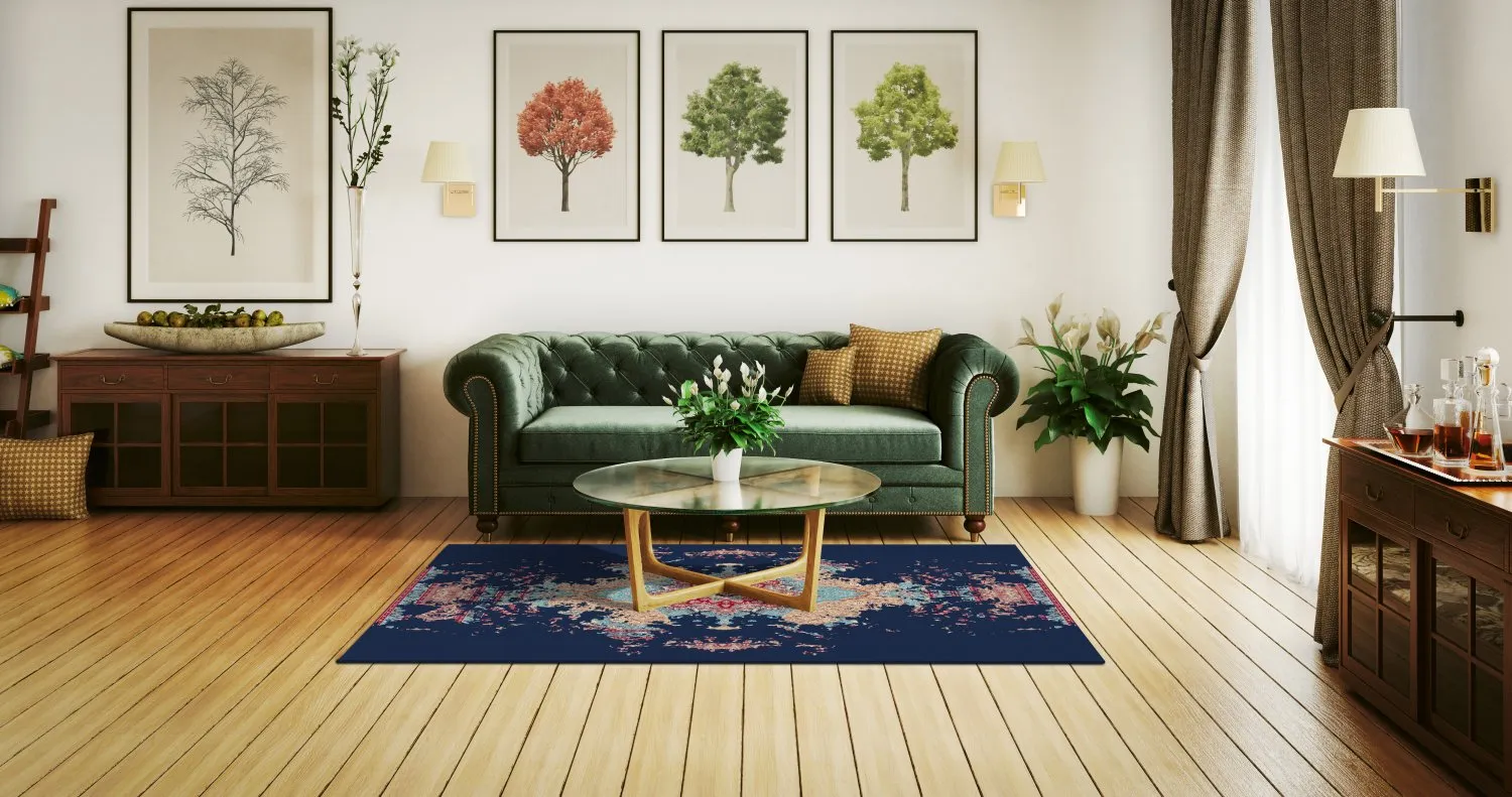 Wilton-tæppe - Murzuk (blå)