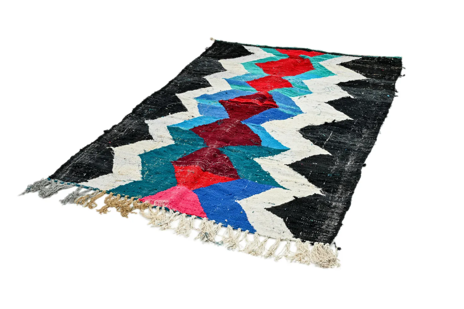 Marokkansk berber tæppe Boucherouite 130 x 220 cm