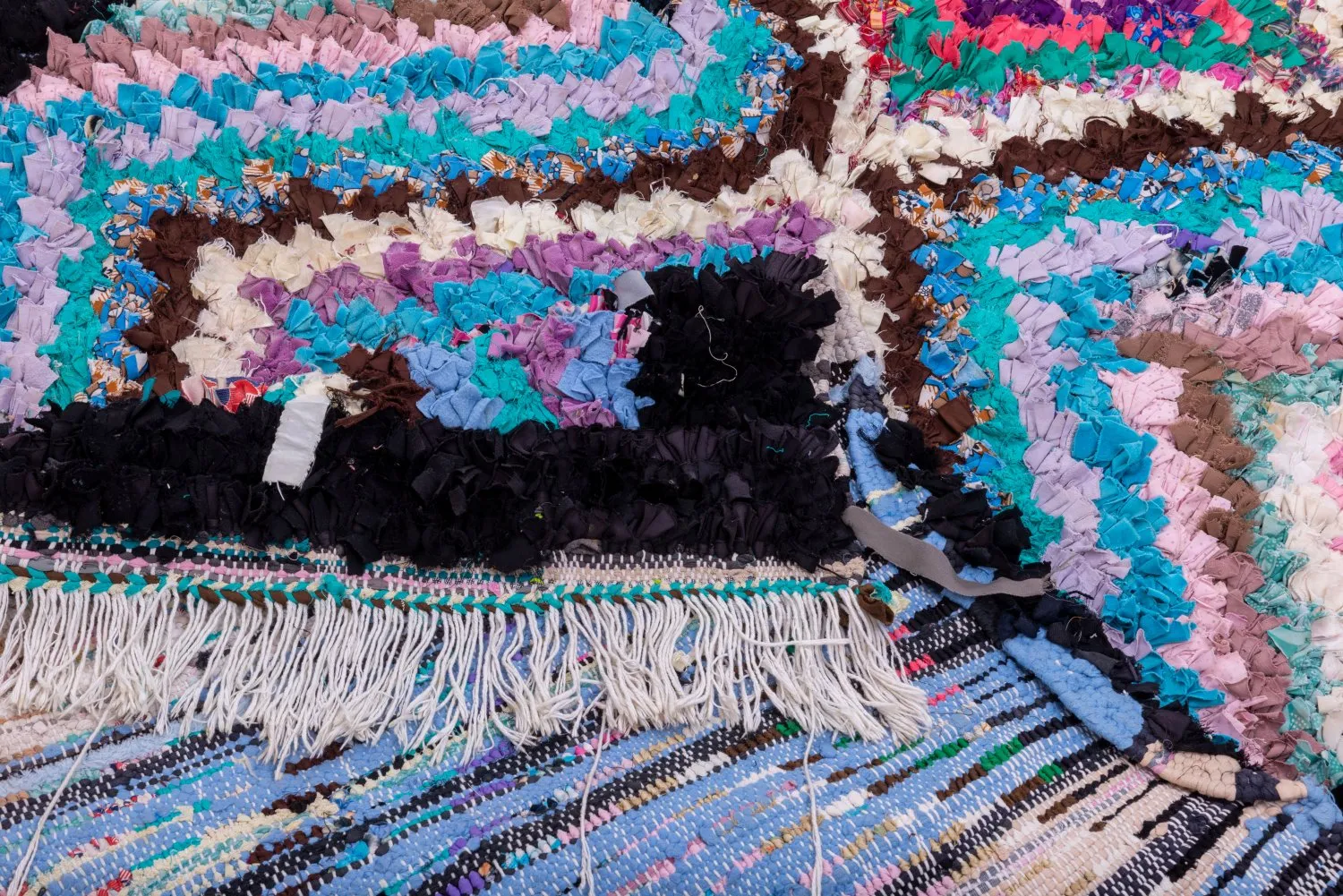 Marokkansk berber tæppe Boucherouite 195 x 120 cm