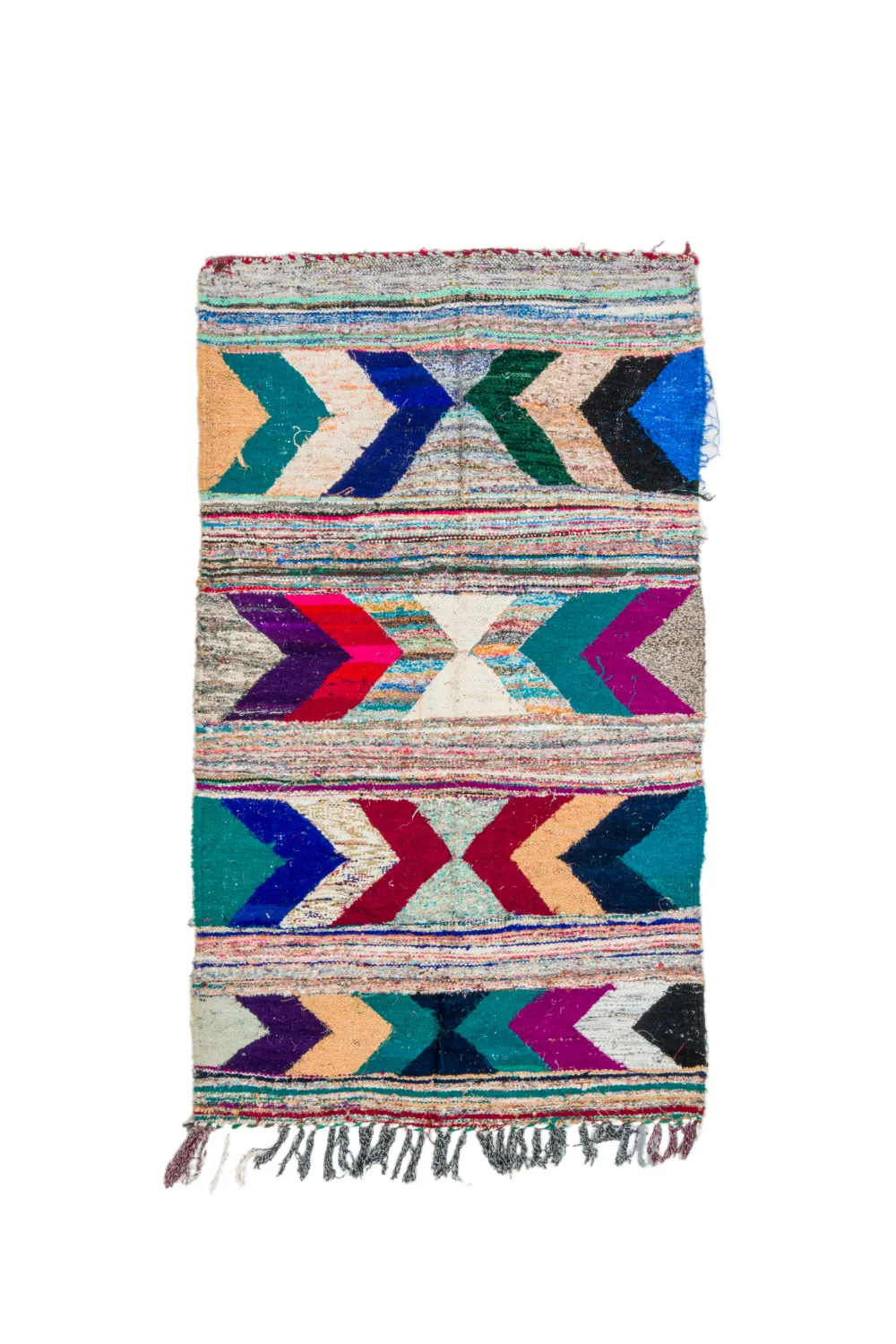 Marokkansk berber tæppe Boucherouite 115 x 205 cm