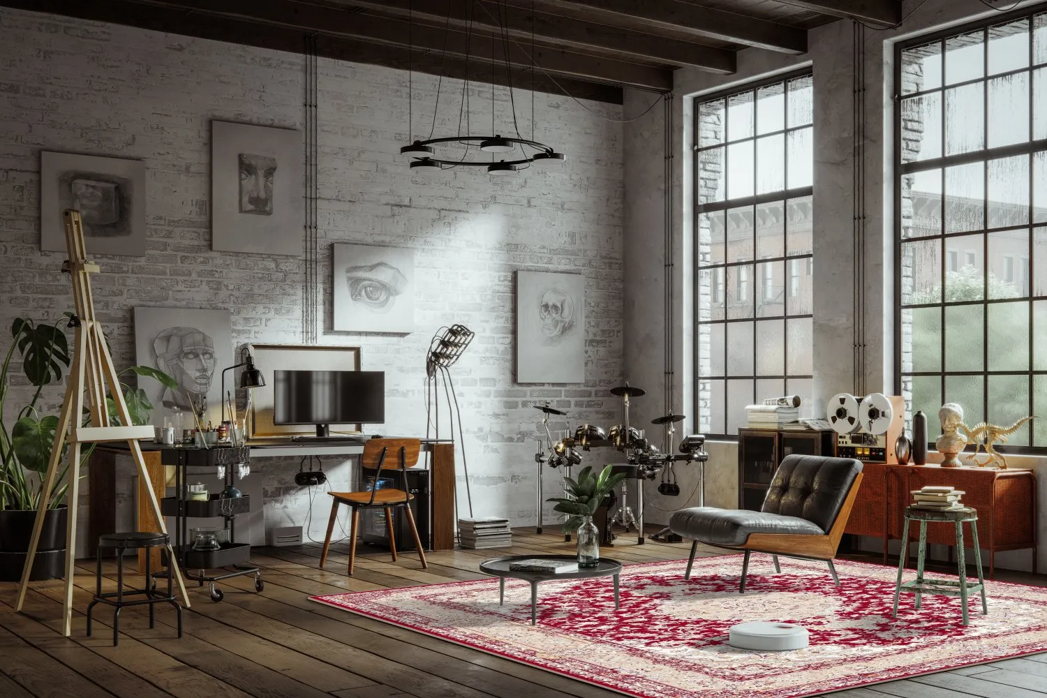 Wilton-tæppe - Vakifli (rød/multi)