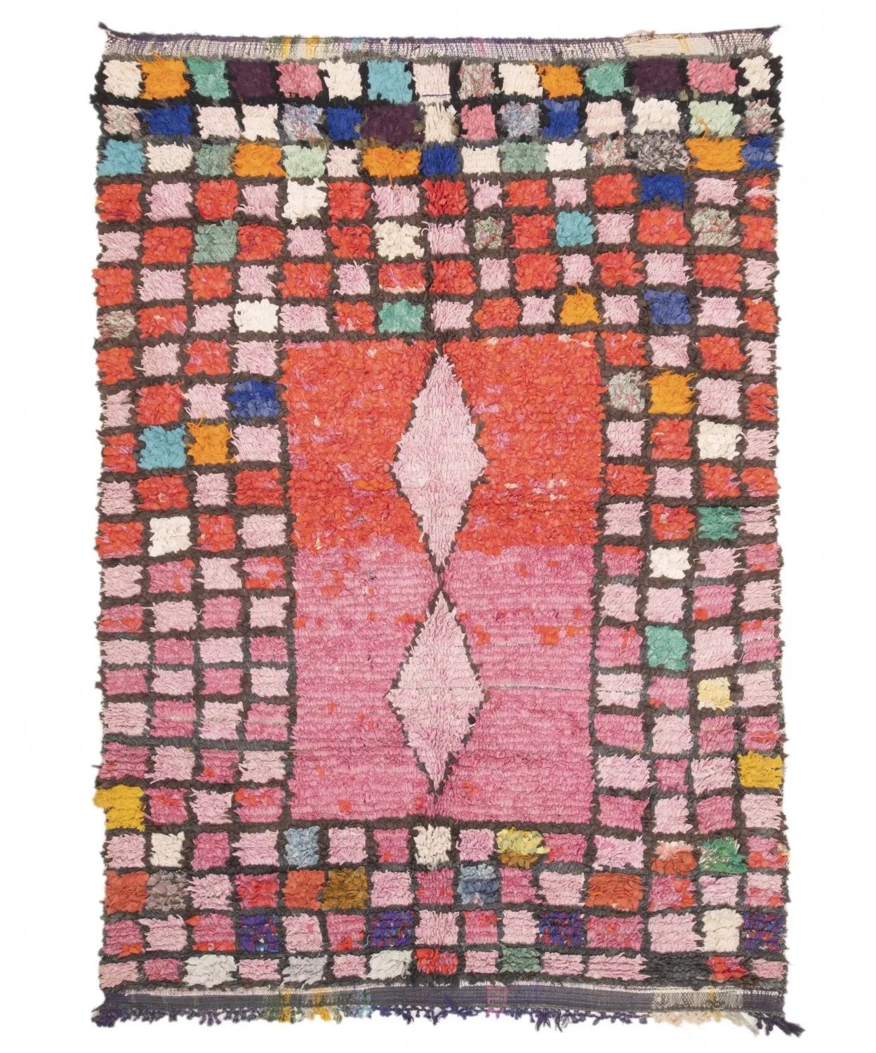 Marokkansk berber tæppe Boucherouite 225 x 150 cm