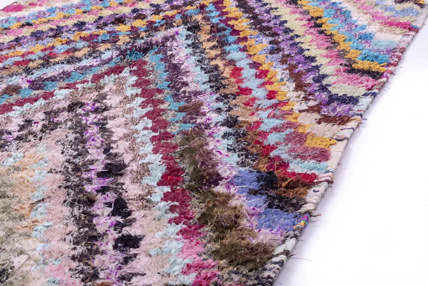 Marokkansk berber tæppe Boucherouite 220 x 125 cm