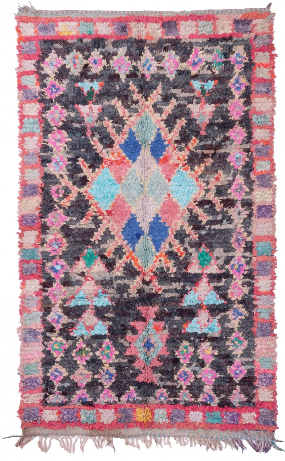 Marokkansk berber tæppe Boucherouite 210 x 125 cm