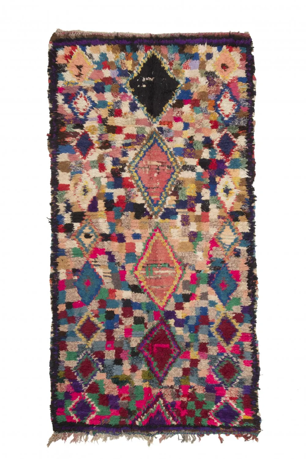 Marokkansk berber tæppe Boucherouite 290 x 145 cm