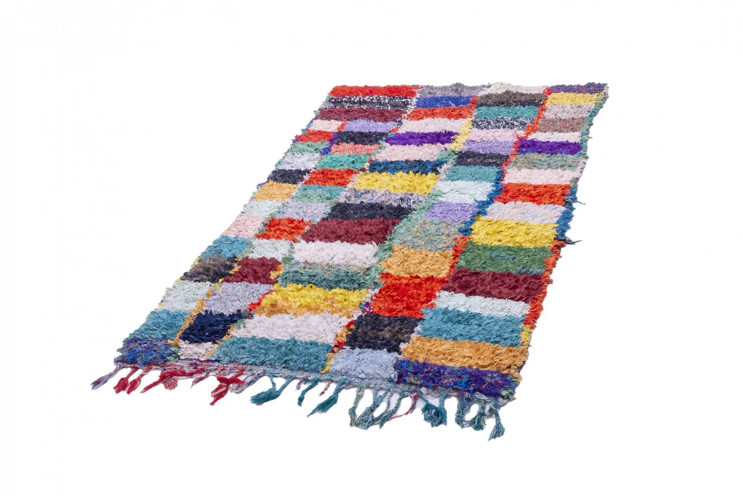 Marokkansk berber tæppe Boucherouite 250 x 120 cm