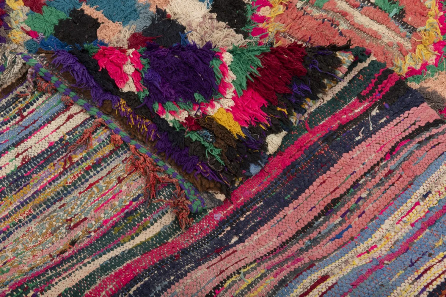 Marokkansk berber tæppe Boucherouite 290 x 145 cm