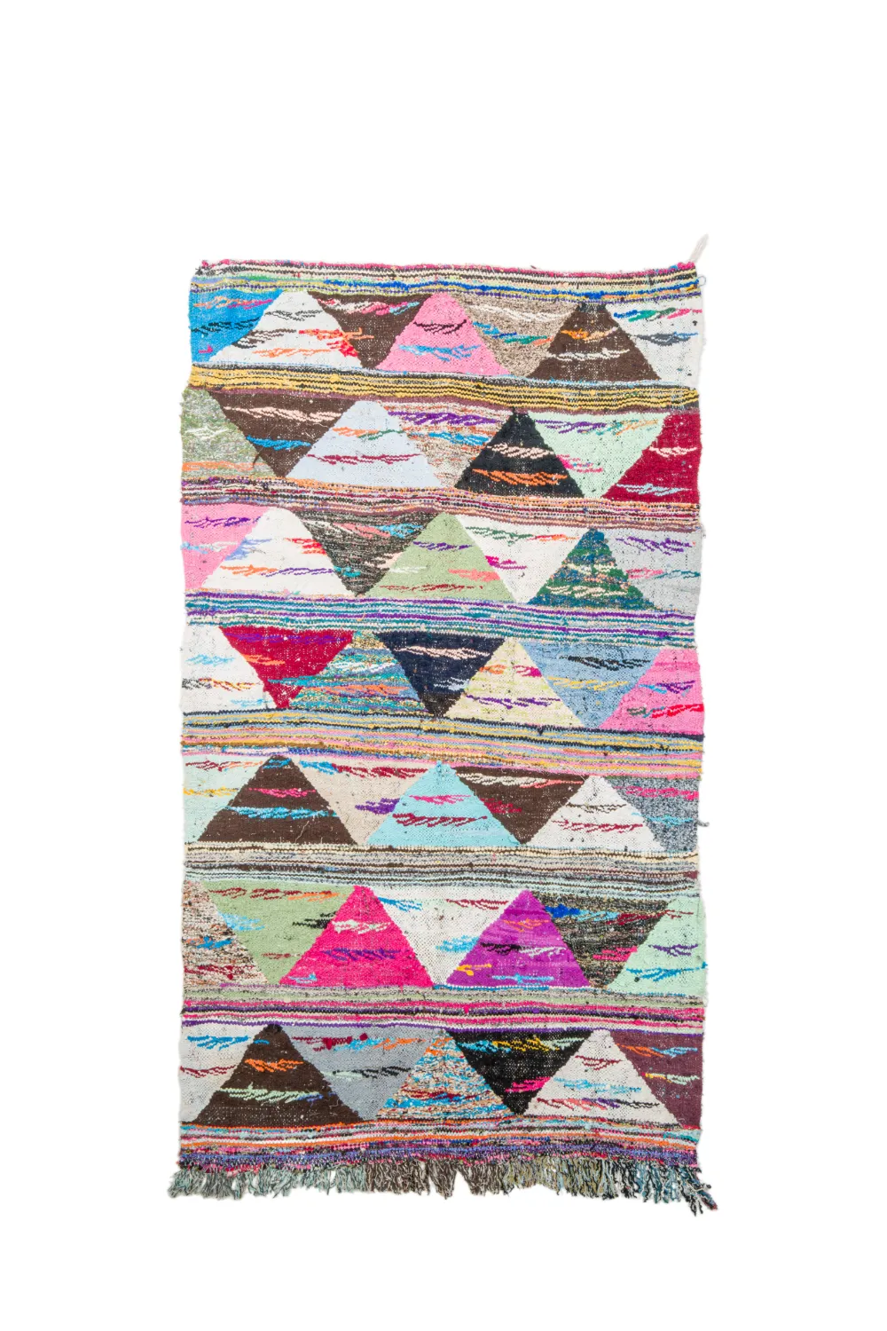 Marokkansk berber tæppe Boucherouite 135 x 235 cm