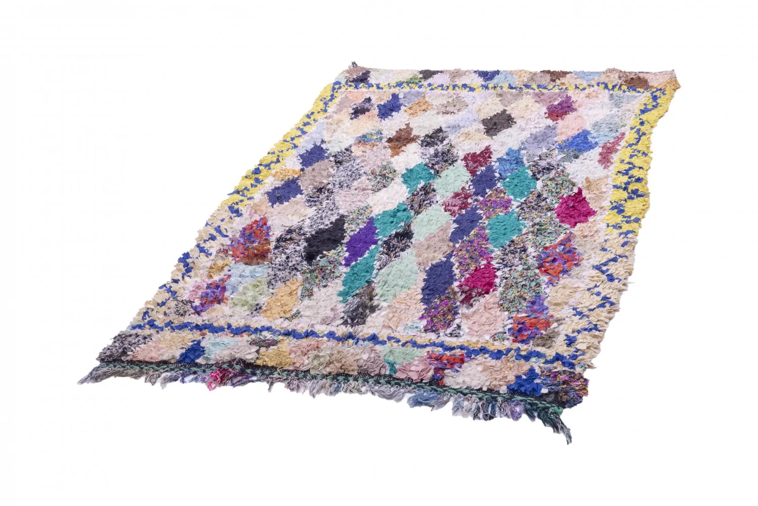 Marokkansk berber tæppe Boucherouite 225 x 135 cm