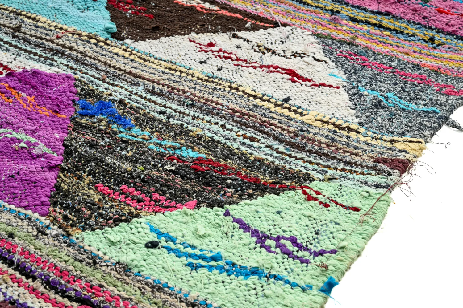 Marokkansk berber tæppe Boucherouite 135 x 235 cm