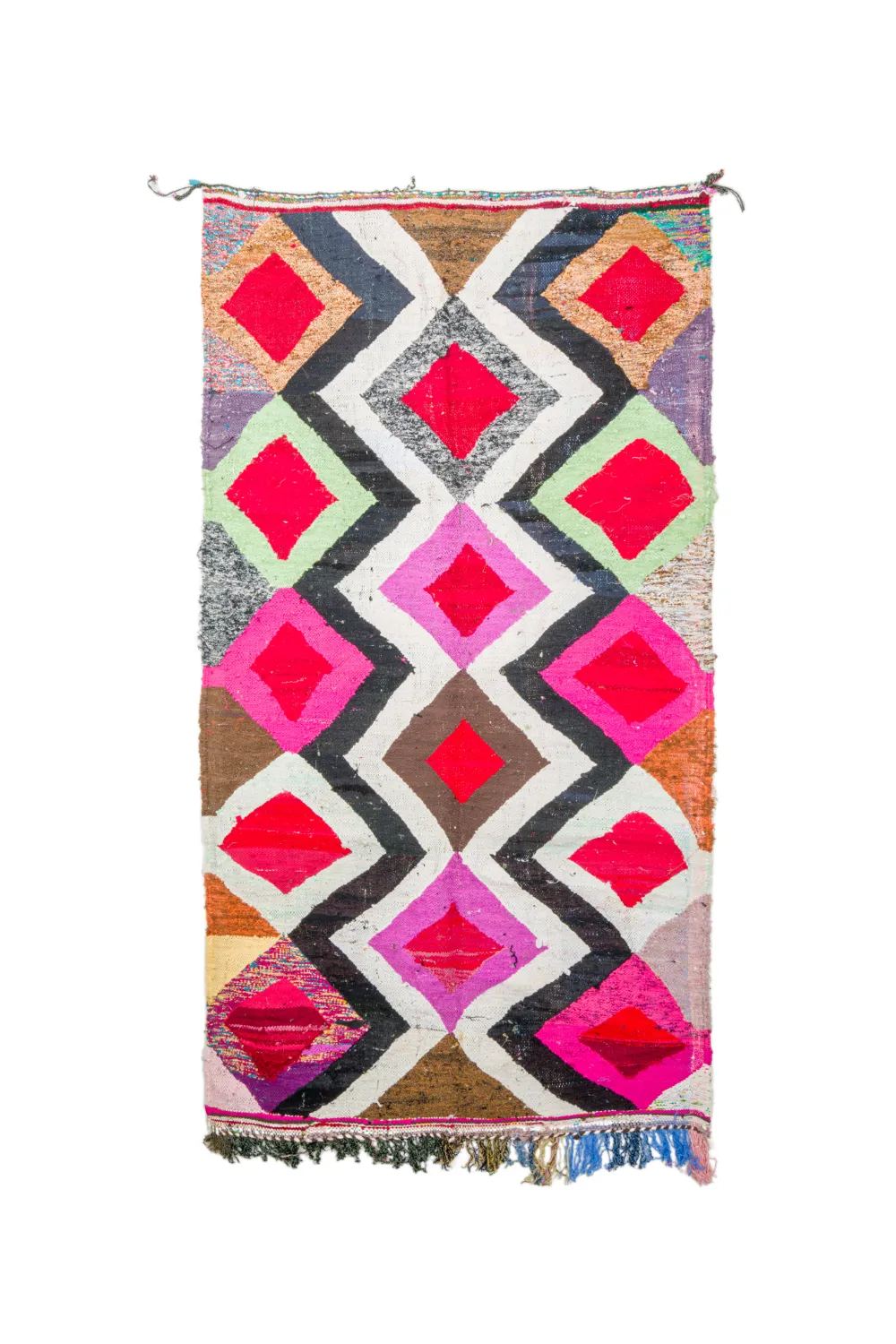 Marokkansk berber tæppe Boucherouite 145 x 260 cm