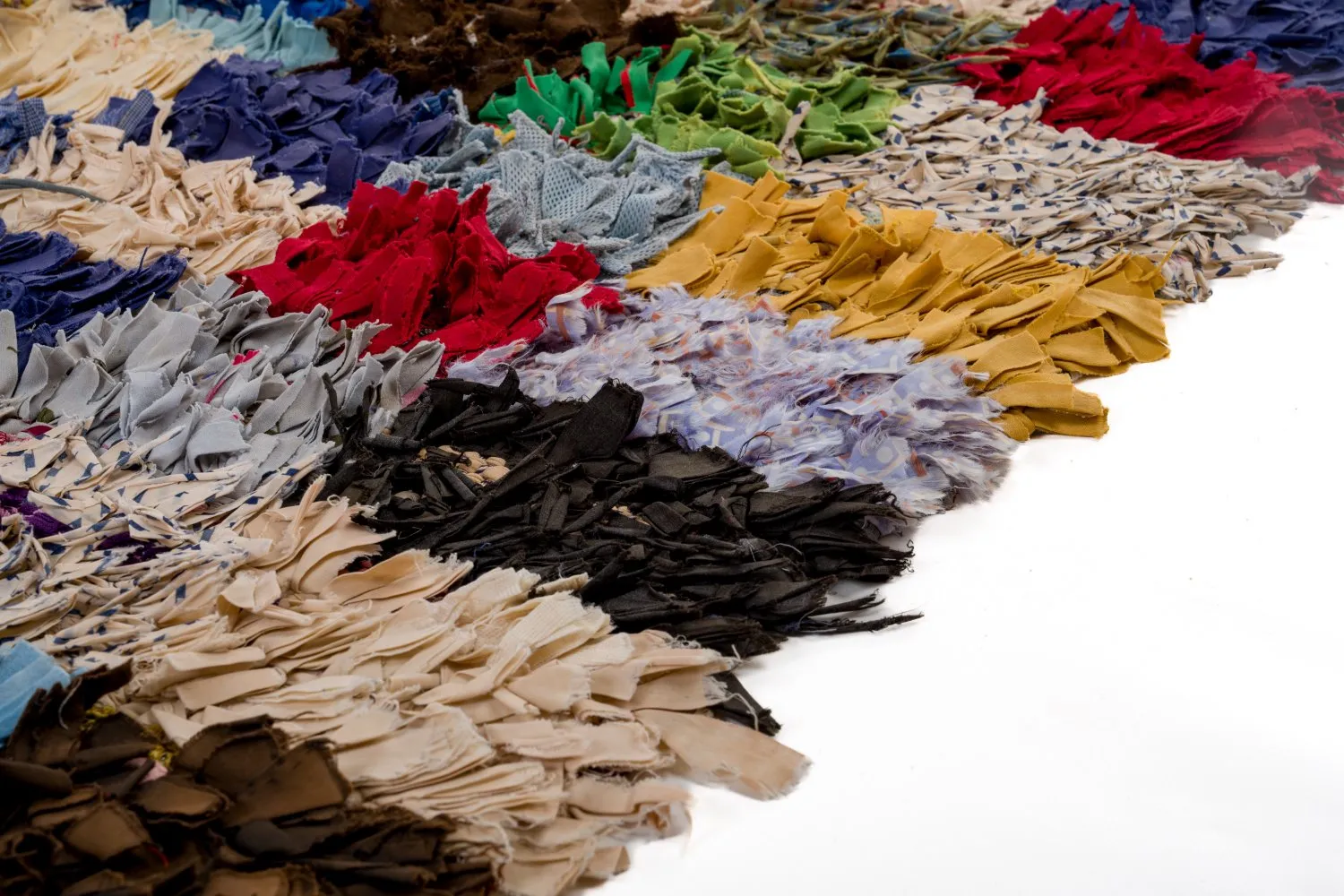 Marokkansk berber tæppe Boucherouite 380 x 105 cm