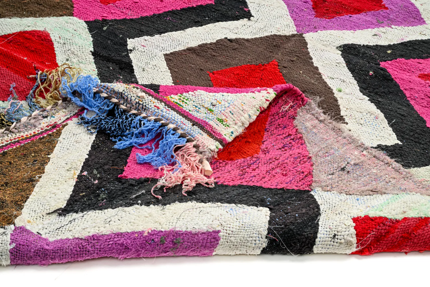 Marokkansk berber tæppe Boucherouite 145 x 260 cm