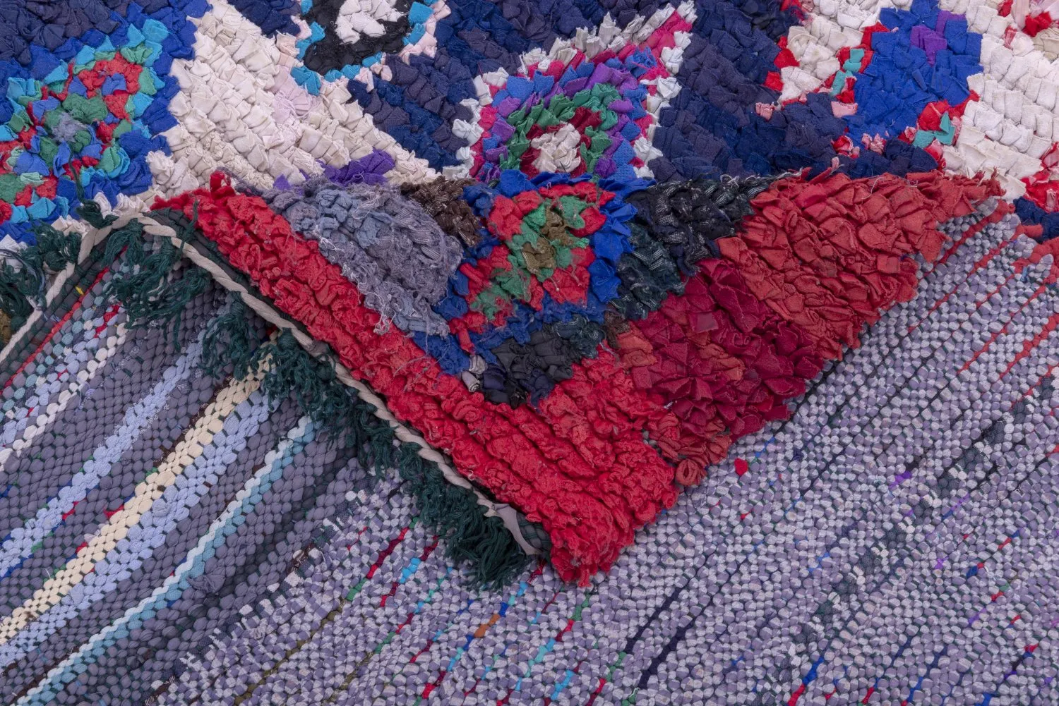 Marokkansk berber tæppe Boucherouite 190 x 160 cm