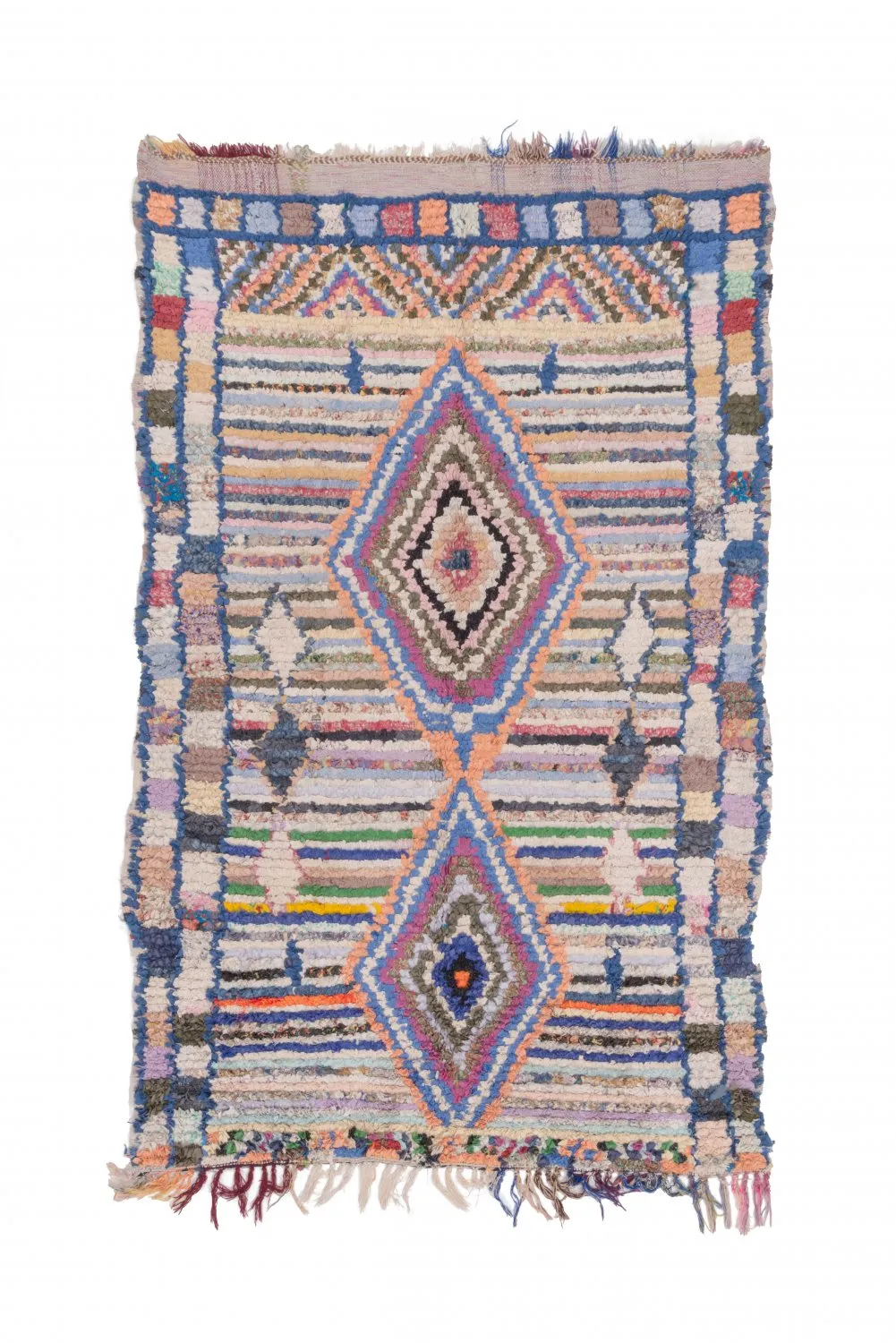 Marokkansk berber tæppe Boucherouite 225 x 140 cm