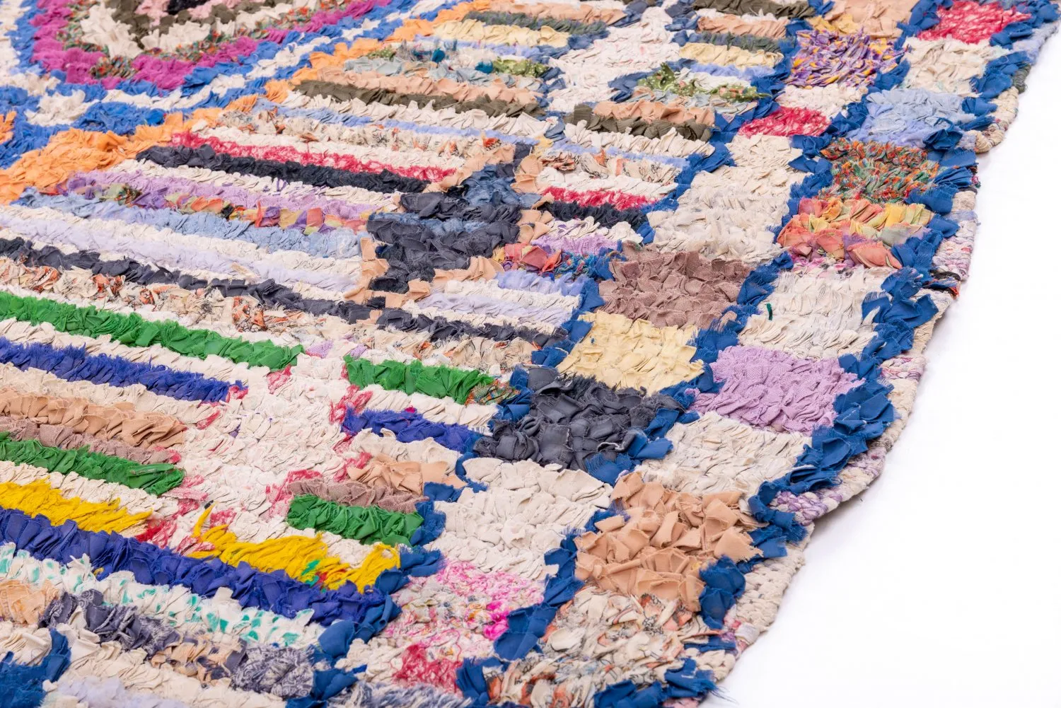 Marokkansk berber tæppe Boucherouite 225 x 140 cm