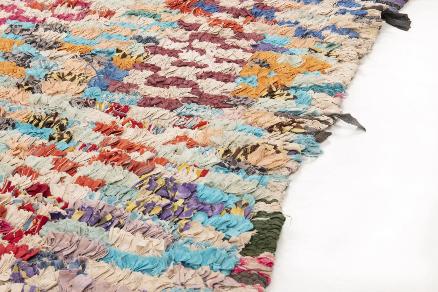 Marokkansk berber tæppe Boucherouite 205 x 145 cm