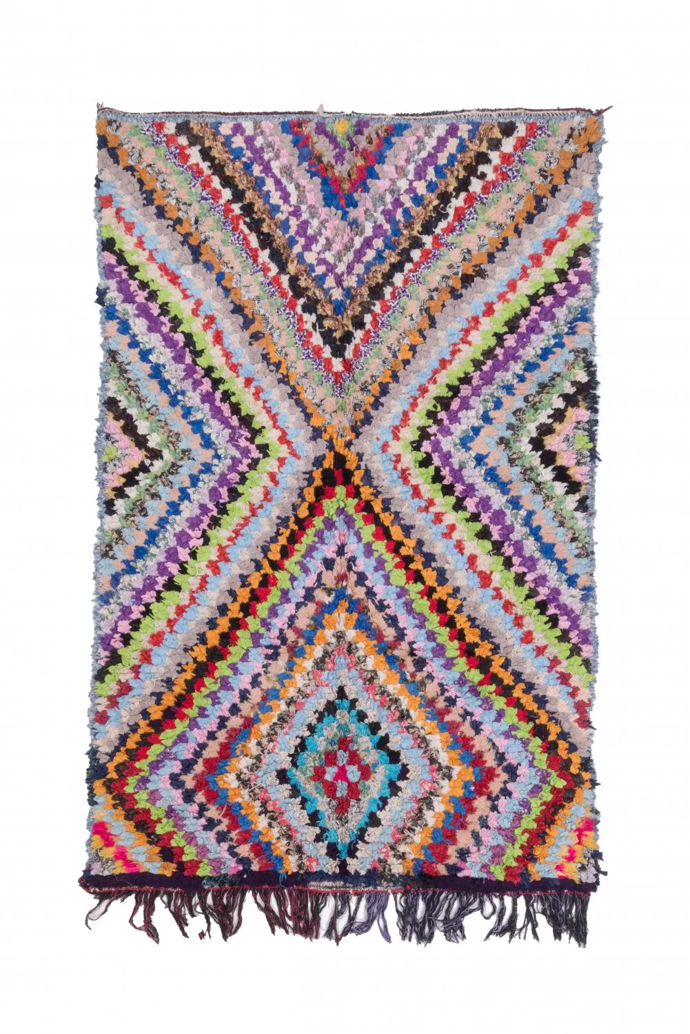 Marokkansk berber tæppe Boucherouite 225 x 140 cm