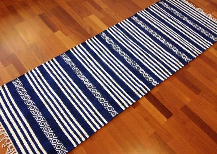 Kludetæppe - Ystad (blå)