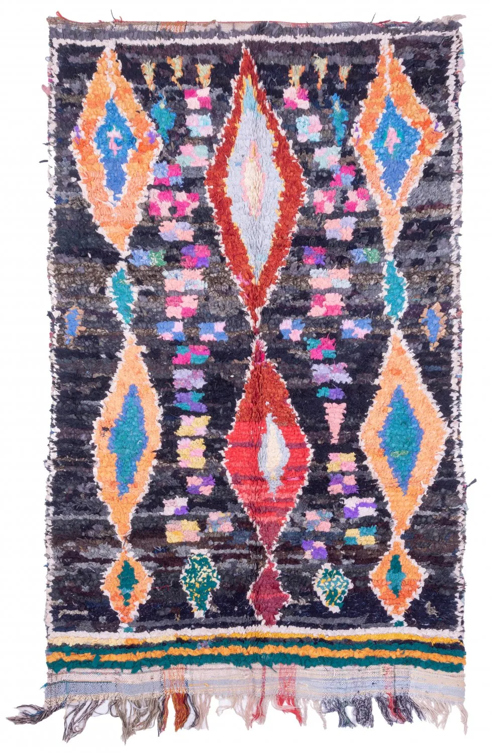 Marokkansk berber tæppe Boucherouite 235 x 150 cm