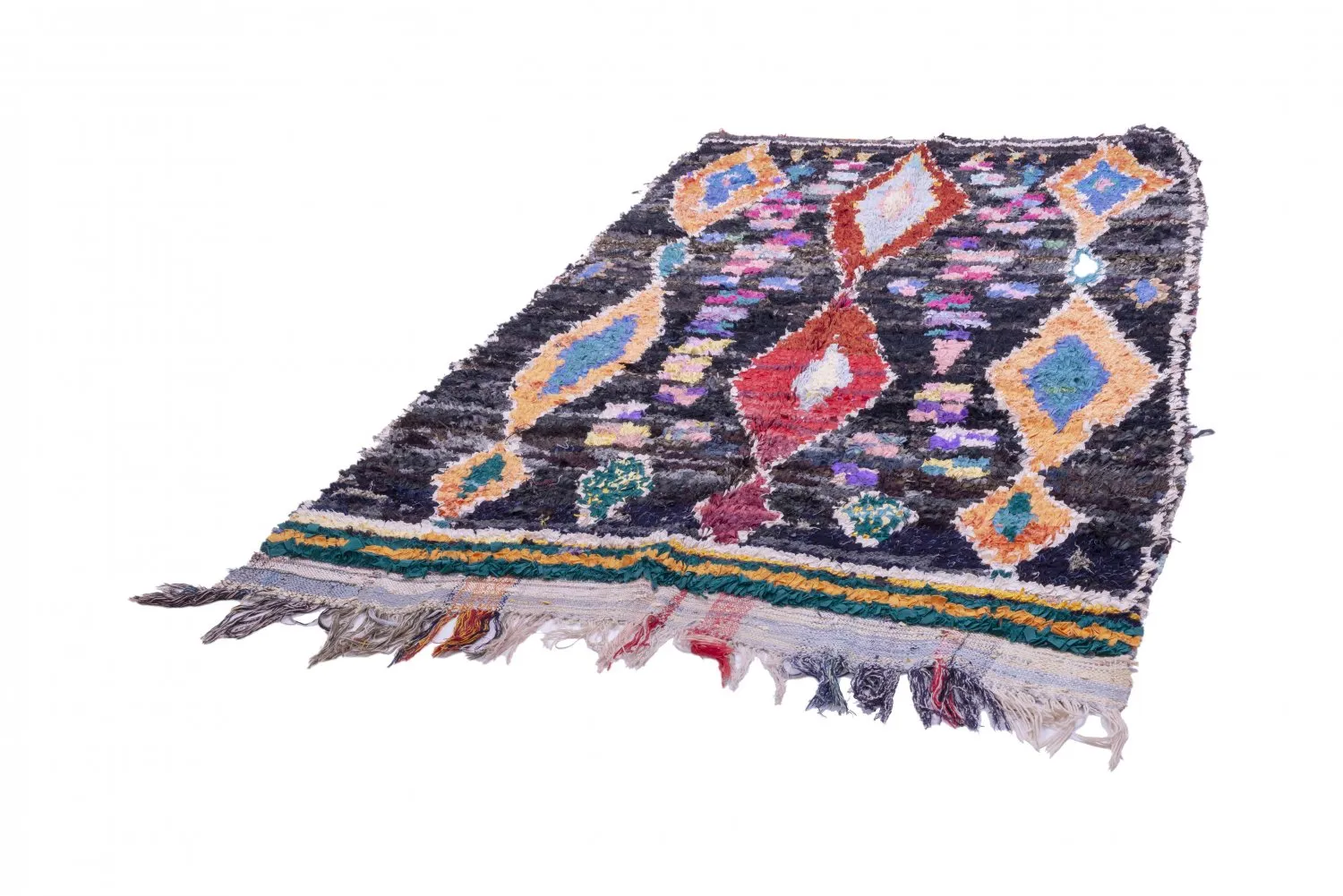 Marokkansk berber tæppe Boucherouite 235 x 150 cm