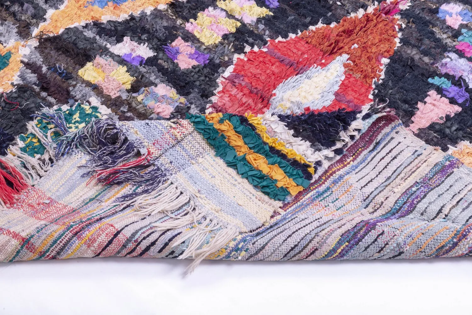 Marokkansk berber tæppe Boucherouite 235 x 150 cm
