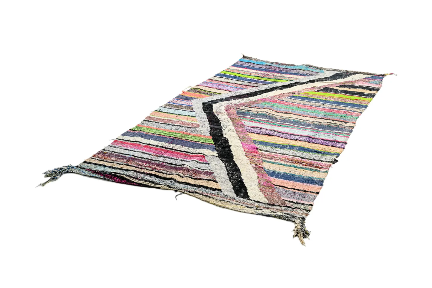 Marokkansk berber tæppe Boucherouite 135 x 240 cm