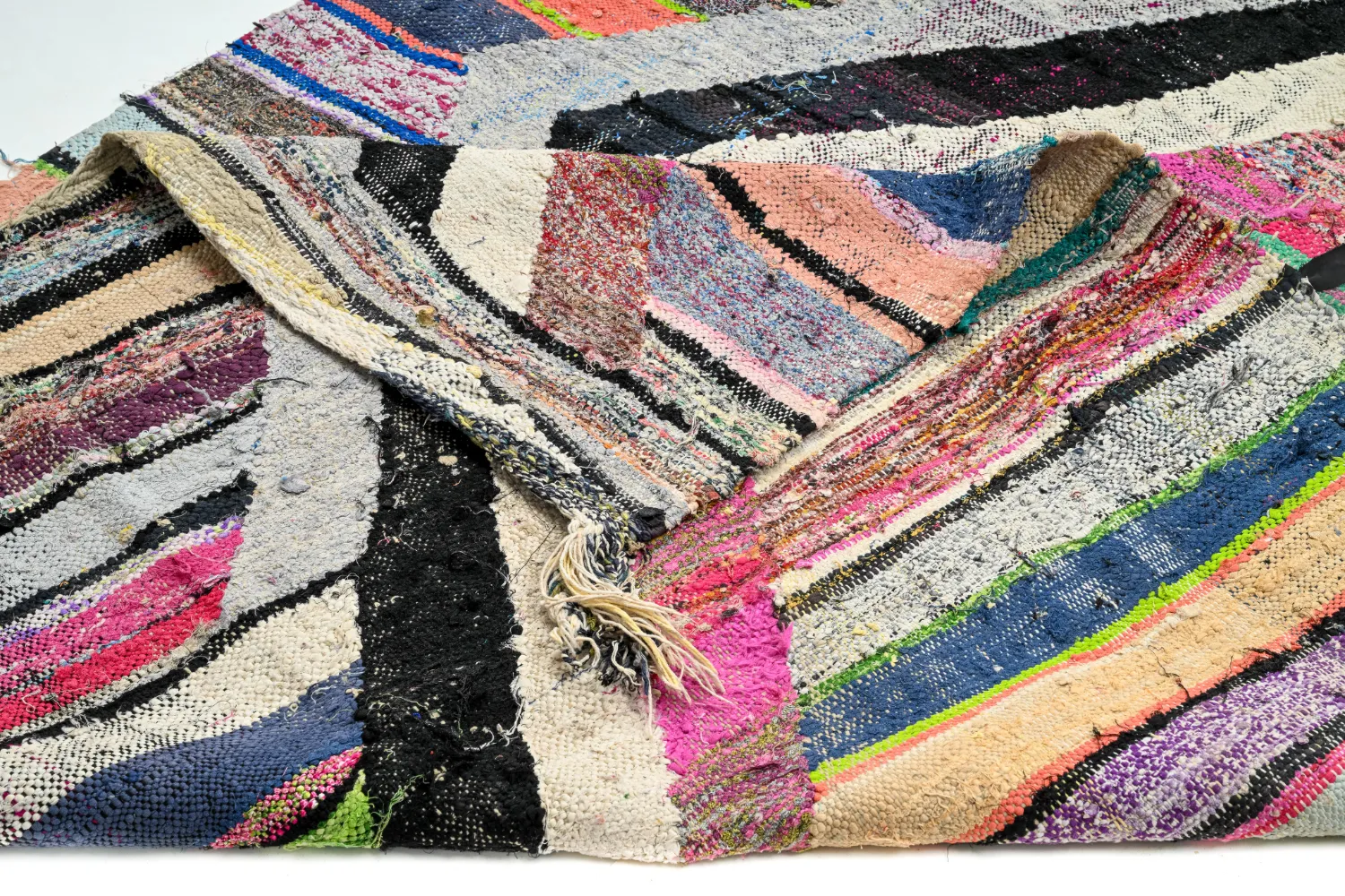 Marokkansk berber tæppe Boucherouite 135 x 240 cm