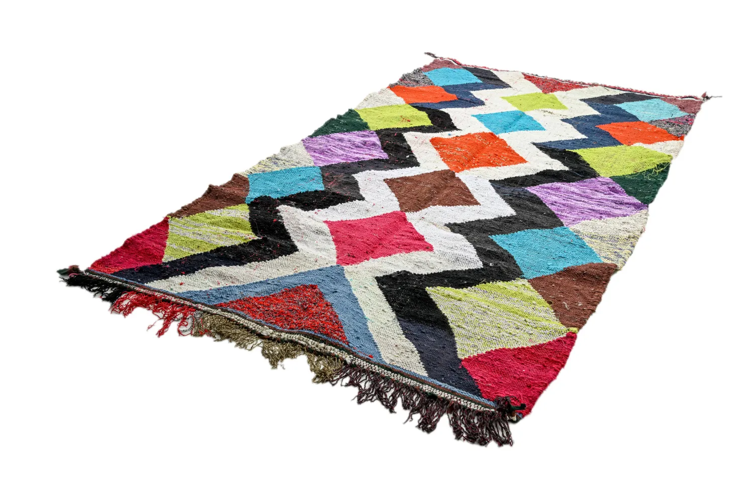 Marokkansk berber tæppe Boucherouite 155 x 290 cm