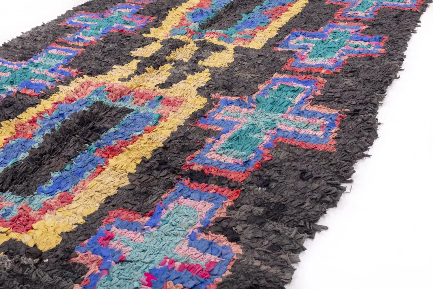 Marokkansk berber tæppe Boucherouite 310 x 115 cm