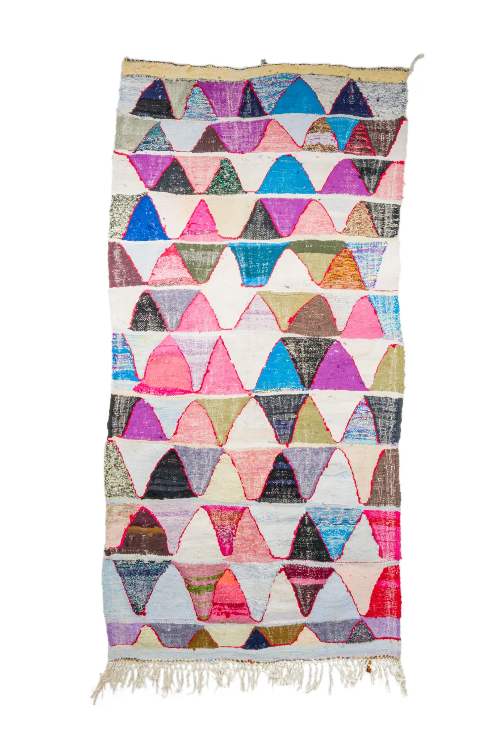 Marokkansk berber tæppe Boucherouite 135 x 275 cm