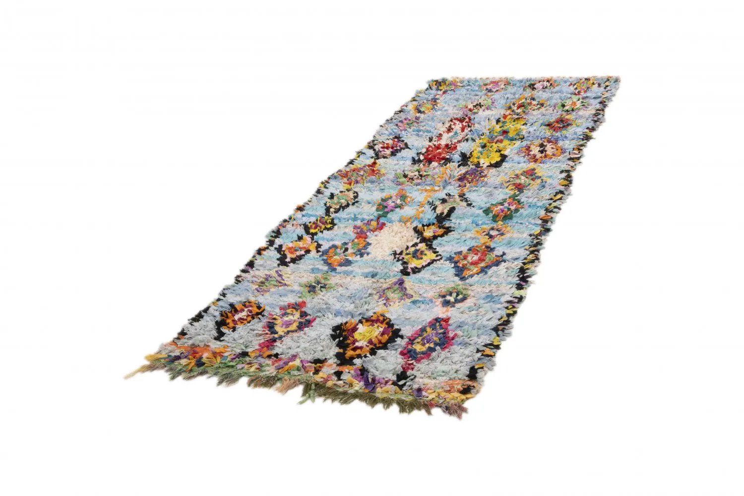 Marokkansk berber tæppe Boucherouite 290 x 95 cm
