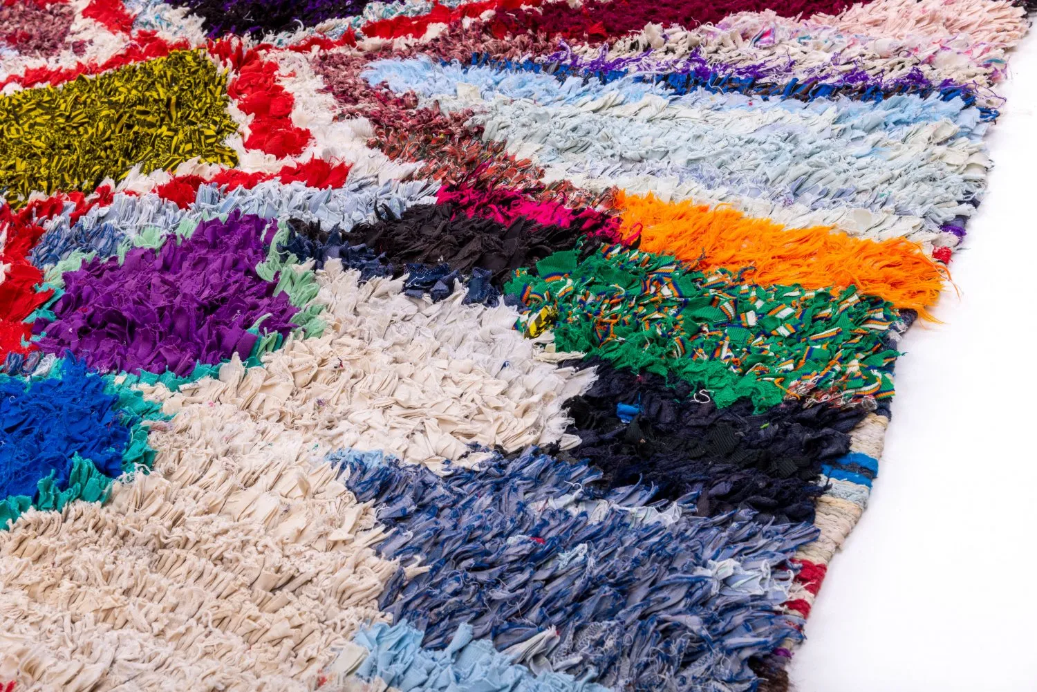 Marokkansk berber tæppe Boucherouite 245 x 140 cm