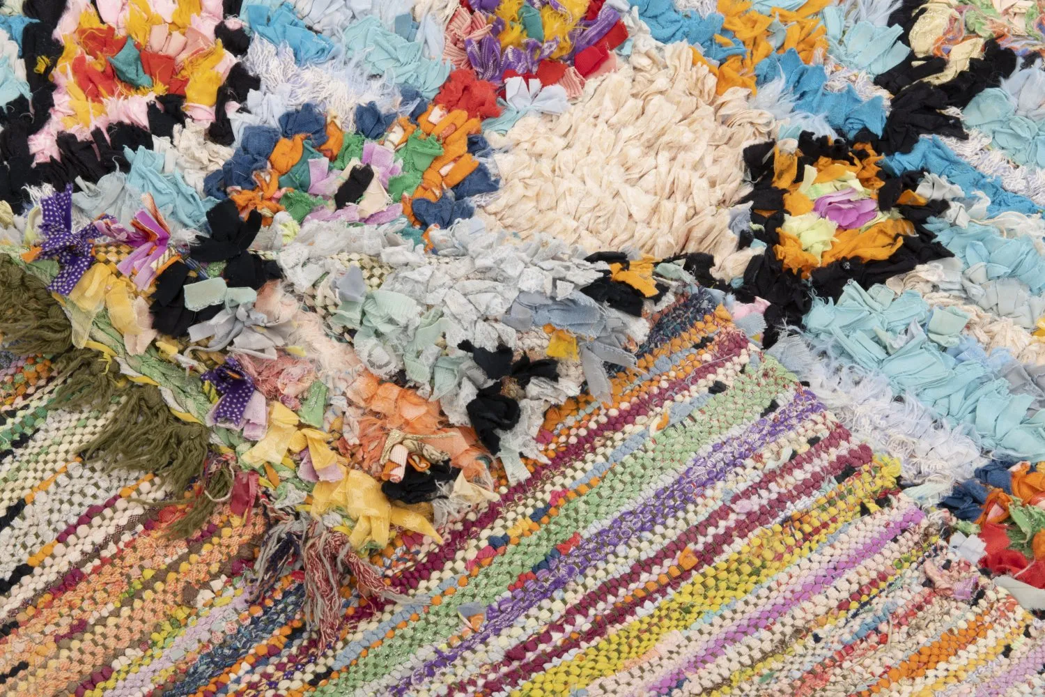 Marokkansk berber tæppe Boucherouite 290 x 95 cm