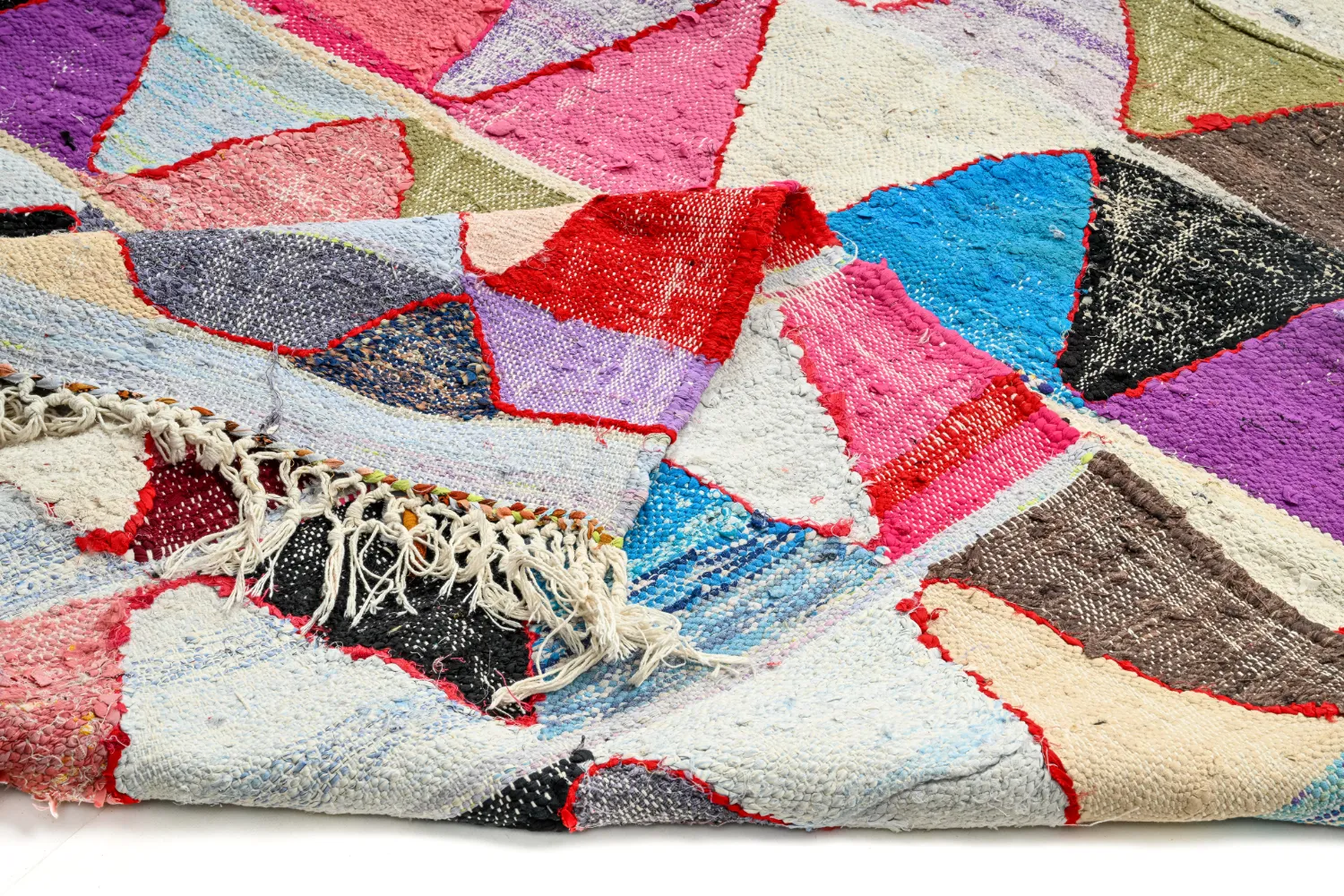 Marokkansk berber tæppe Boucherouite 135 x 275 cm