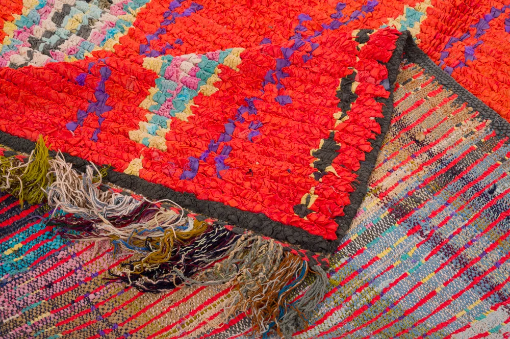 Marokkansk berber tæppe Boucherouite 440 x 135 cm