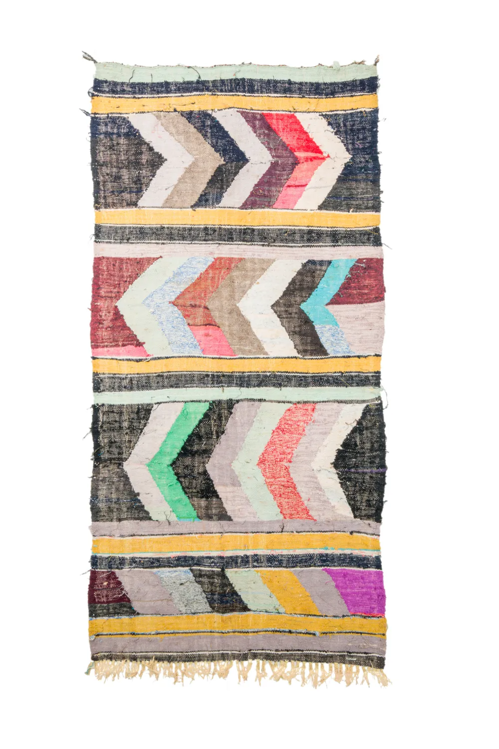 Marokkansk berber tæppe Boucherouite 130 x 260 cm