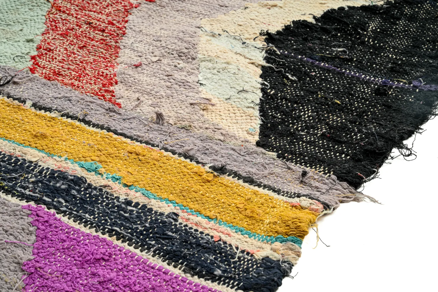 Marokkansk berber tæppe Boucherouite 130 x 260 cm